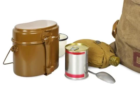 Items from the duffel bag Stock Photos