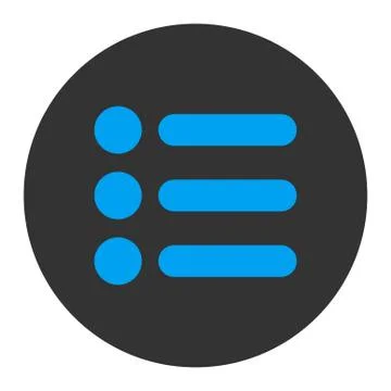 Items flat blue and gray colors round button 스톡 일러스트