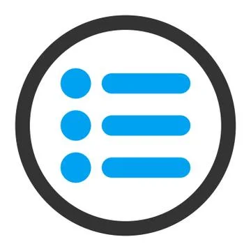 Items flat blue and gray colors rounded raster icon Stock Illustration