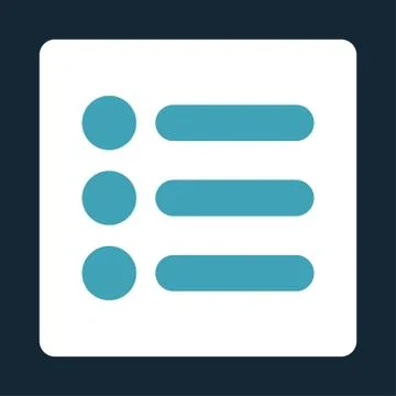 Items flat blue and white colors rounded button Stock Illustration
