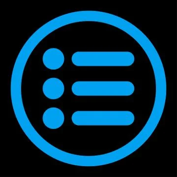 Items flat blue color rounded vector icon イラスト素材