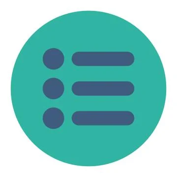 Items flat cobalt and cyan colors round button 스톡 일러스트