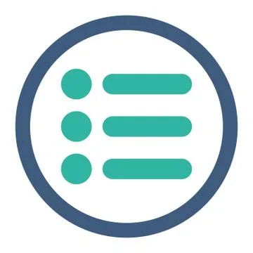 Items flat cobalt and cyan colors rounded vector icon 스톡 일러스트