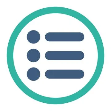 Items flat cobalt and cyan colors rounded vector icon 스톡 일러스트