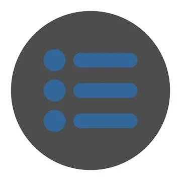 Items flat cobalt and gray colors round button イラスト素材