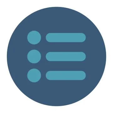 Items flat cyan and blue colors round button Stock Illustration