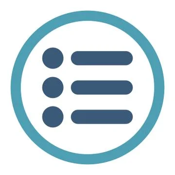 Items flat cyan and blue colors rounded vector icon 스톡 일러스트