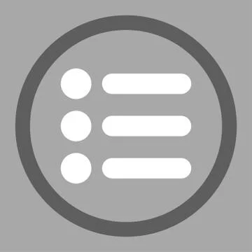 Items flat dark gray and white colors rounded vector icon 스톡 일러스트