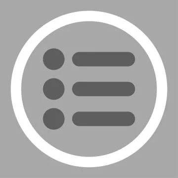 Items flat dark gray and white colors rounded vector icon イラスト素材