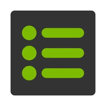 Items flat eco green and gray colors rounded button Stock Illustration