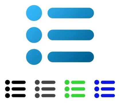 Items Flat Gradient Icon Illustrazione stock
