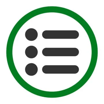 Items flat green and gray colors rounded vector icon 스톡 일러스트