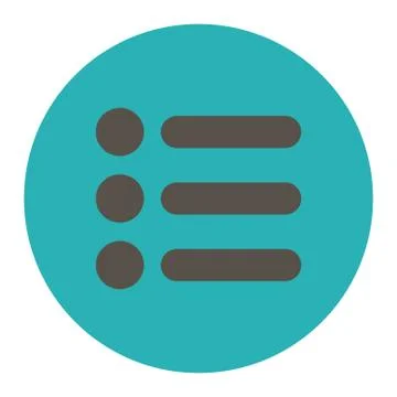 Items flat grey and cyan colors round button 스톡 일러스트