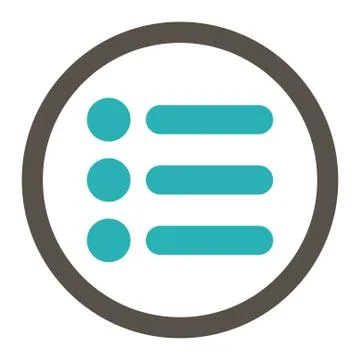 Items flat grey and cyan colors rounded vector icon 스톡 일러스트