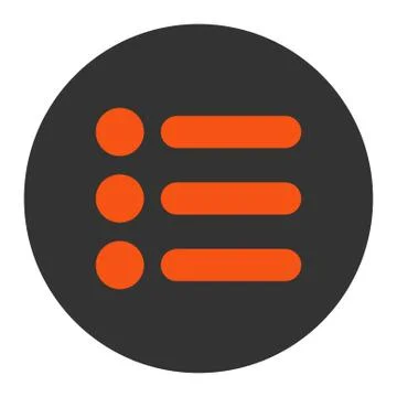 Items flat orange and gray colors round button 스톡 일러스트
