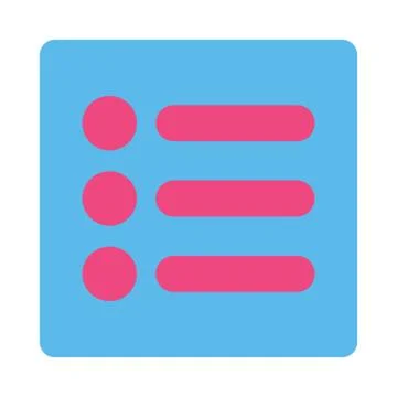Items flat pink and blue colors rounded button イラスト素材