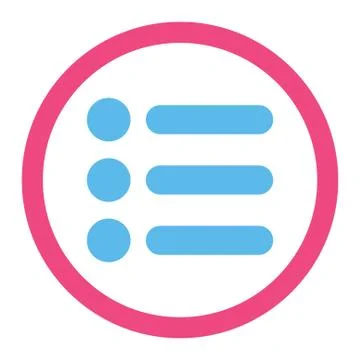 Items flat pink and blue colors rounded vector icon イラスト素材
