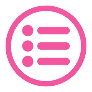 Items flat pink color rounded vector icon イラスト素材
