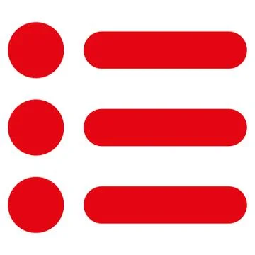 Items flat red color icon Stock Illustration