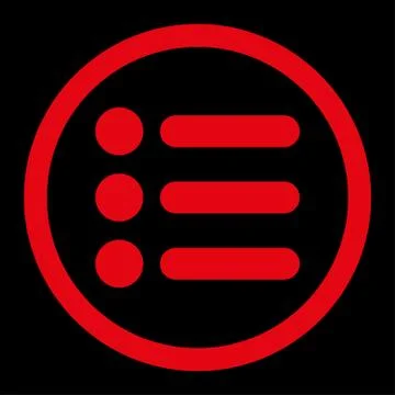 Items flat red color rounded vector icon イラスト素材