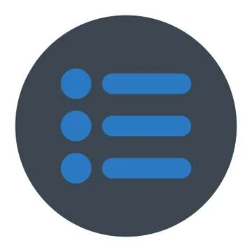 Items flat smooth blue colors round button イラスト素材