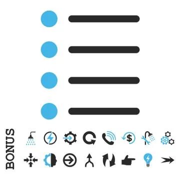Items Flat Vector Icon With Bonus 스톡 일러스트