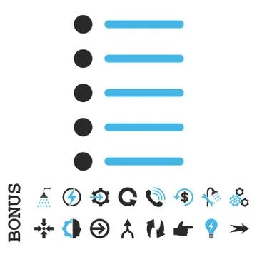 Items Flat Vector Icon With Bonus Stock Illustration