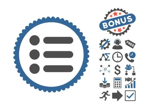 Items Flat Vector Icon With Bonus Stock Illustration
