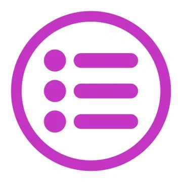Items flat violet color rounded raster icon 스톡 일러스트
