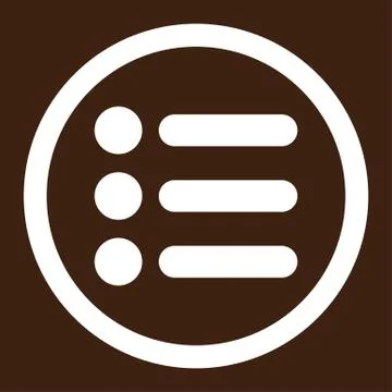 Items flat white color rounded vector icon 스톡 일러스트