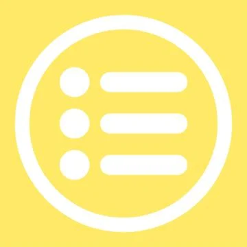Items flat white color rounded vector icon 스톡 일러스트