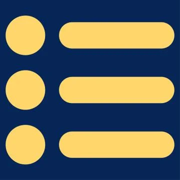 Items flat yellow color icon イラスト素材