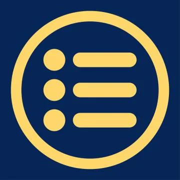 Items flat yellow color rounded raster icon イラスト素材