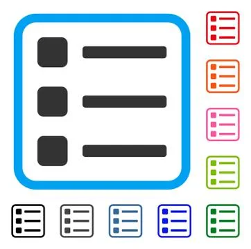 Items Framed Icon 스톡 일러스트