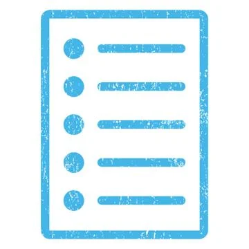 Items Icon Rubber Stamp Illustrazione stock