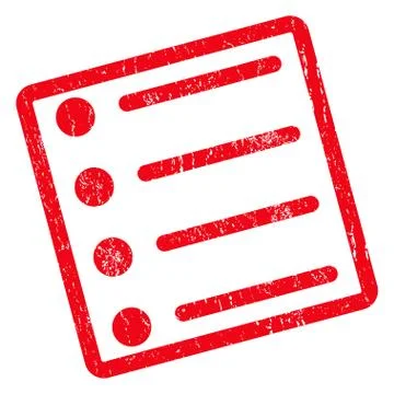 Items Icon Rubber Stamp Stock Illustration
