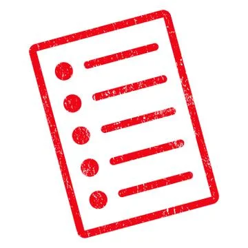 Items Icon Rubber Stamp Illustrazione stock