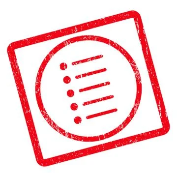 Items Icon Rubber Stamp Illustrazione stock