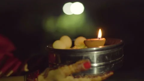 Items of karwa chauth celebration Video stock 220765689