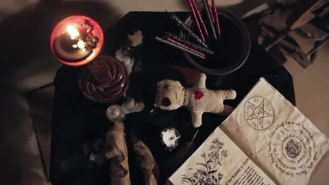 Items for magic ceremonies Stock Footage 140571318