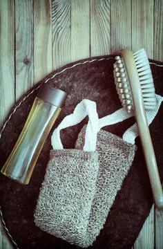 Items needed for a bath or sauna Foto stock