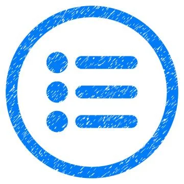 Items Rounded Icon Rubber Stamp Illustrazione stock