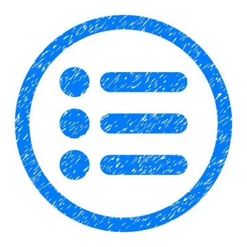 Items Rounded Icon Rubber Stamp Illustrazione stock