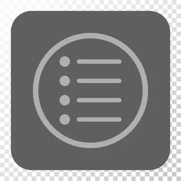 Items Rounded Square Button Illustrazione stock