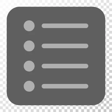 Items Rounded Square Button Illustrazione stock