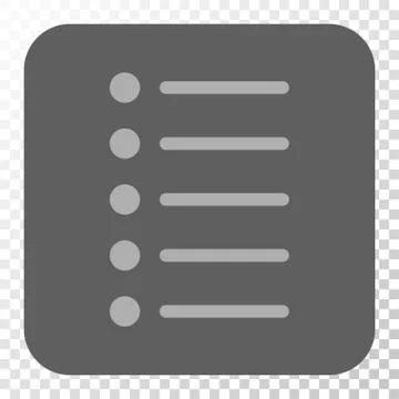 Items Rounded Square Button Stock Illustration