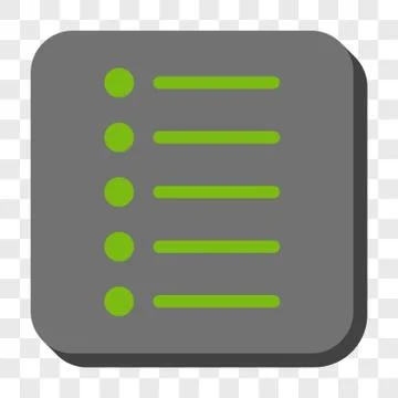 Items Rounded Square Button Illustrazione stock