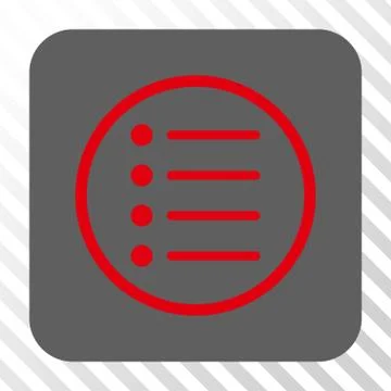 Items Rounded Square Button Illustrazione stock