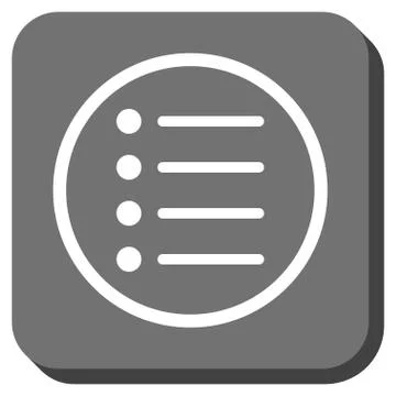 Items Rounded Square Vector Icon Stock Illustration