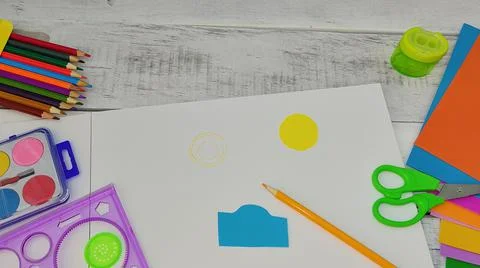 Items for school Foto stock